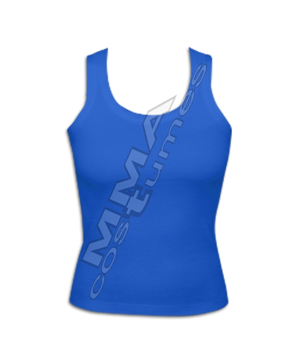Women’s Blue Yoga & Gym Tank Top – Stretchable Workout & Casual Wear
