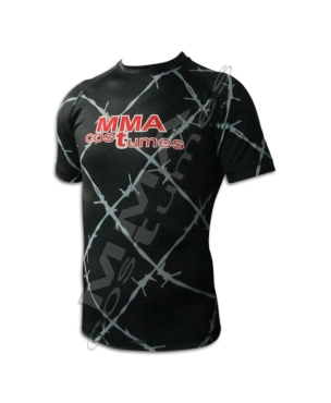 Barb Wire Design Sublimated Gi / No-Gi Rash Guard – MMA & BJJ Compression Top