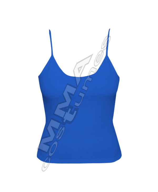 Women’s Blue Yoga & Gym Tank Top – Spaghetti Strap Workout Wear